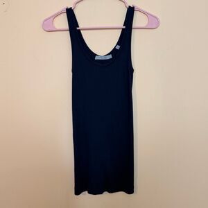 Vince modal blend ribbed scoop neck navy blue tank top size medium